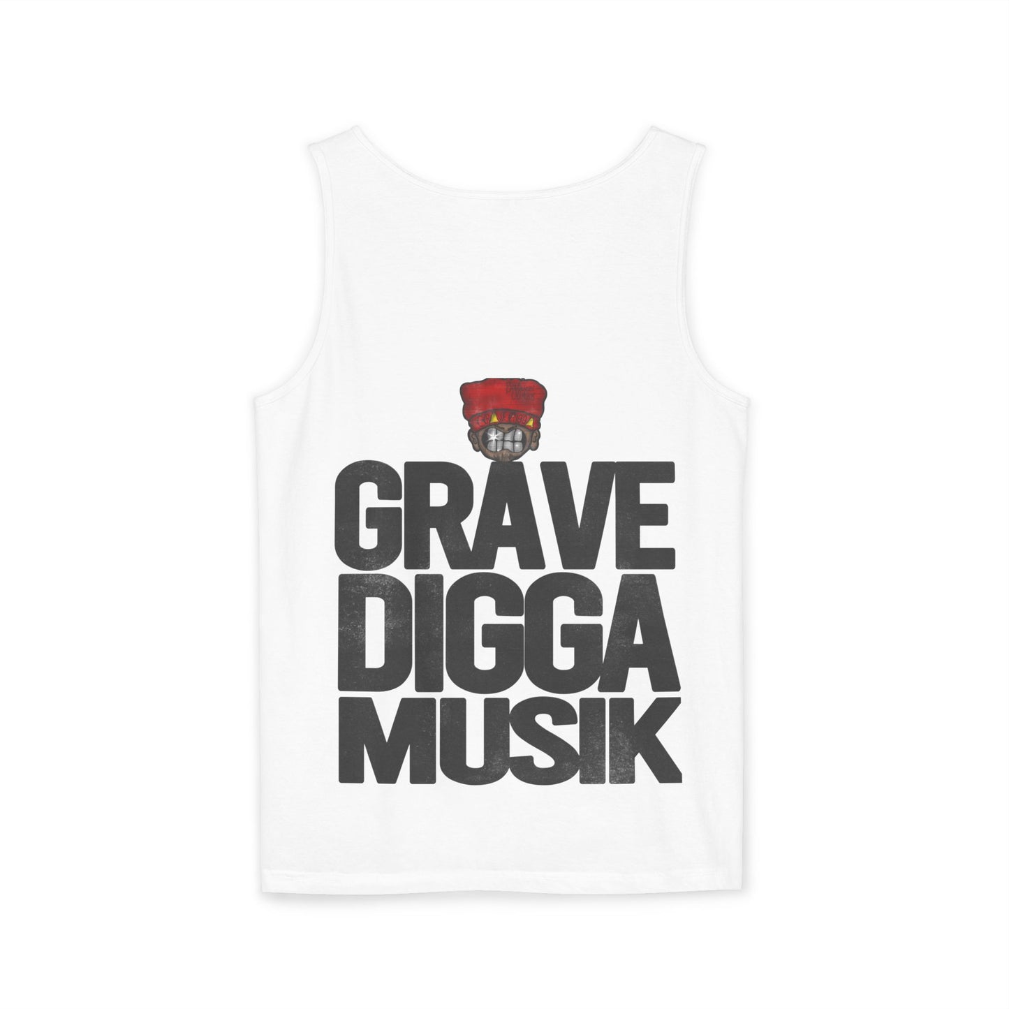 “GraveDigga Musik” Graphic Streetwear Tank Top, Hip Hop Style,, Festival Clothing, Casual Summer Tee, Unisex Fashion