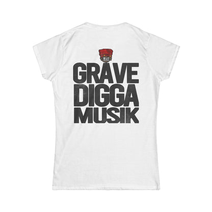 GraveDigga Musik Women's Softstyle Tee - Hip Hop, Music Inspired Gift, Casual Wear, Vintage Style, Streetwear Essentials