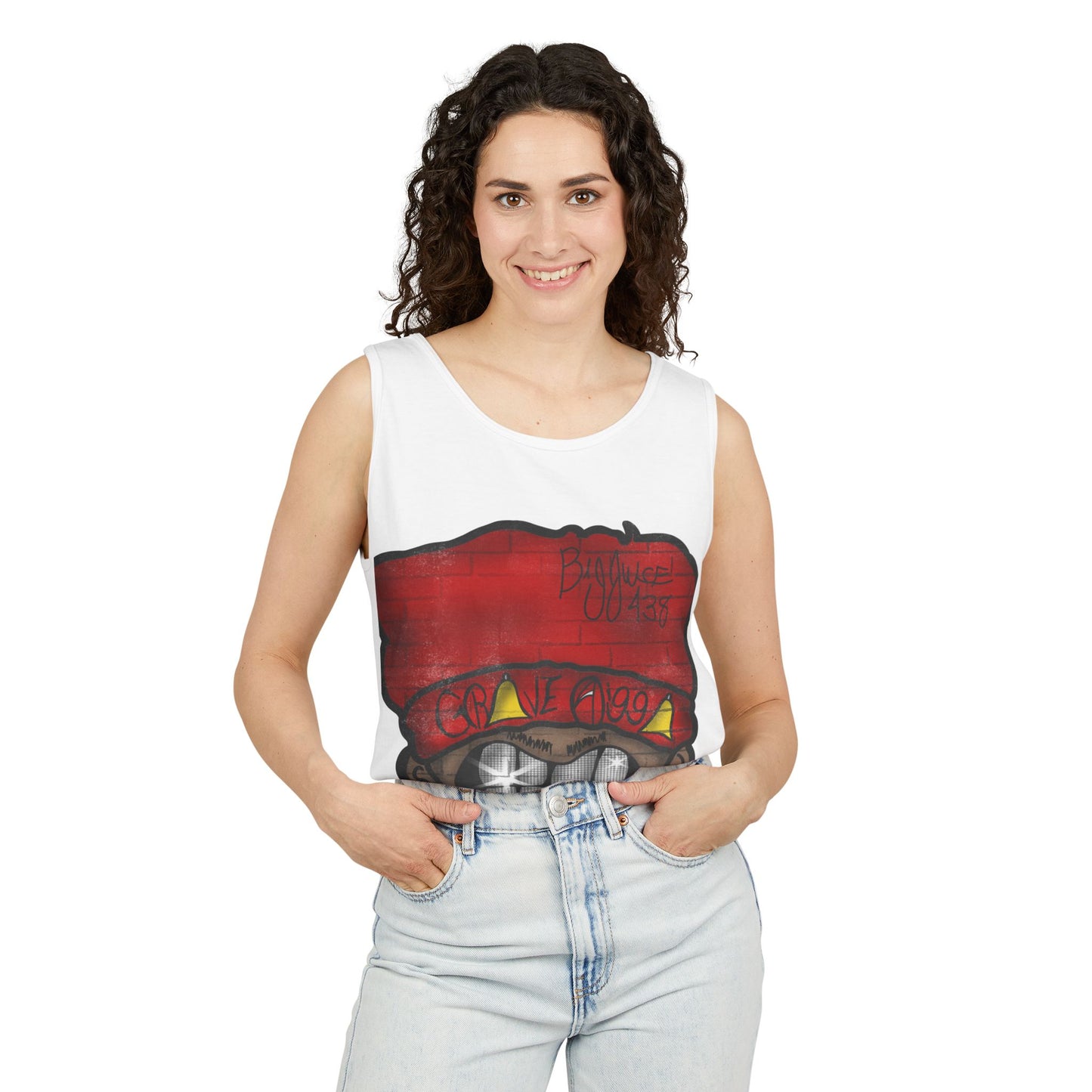 “GraveDigga Musik” Graphic Streetwear Tank Top, Hip Hop Style,, Festival Clothing, Casual Summer Tee, Unisex Fashion