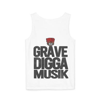 “GraveDigga Musik” Graphic Streetwear Tank Top, Hip Hop Style,, Festival Clothing, Casual Summer Tee, Unisex Fashion